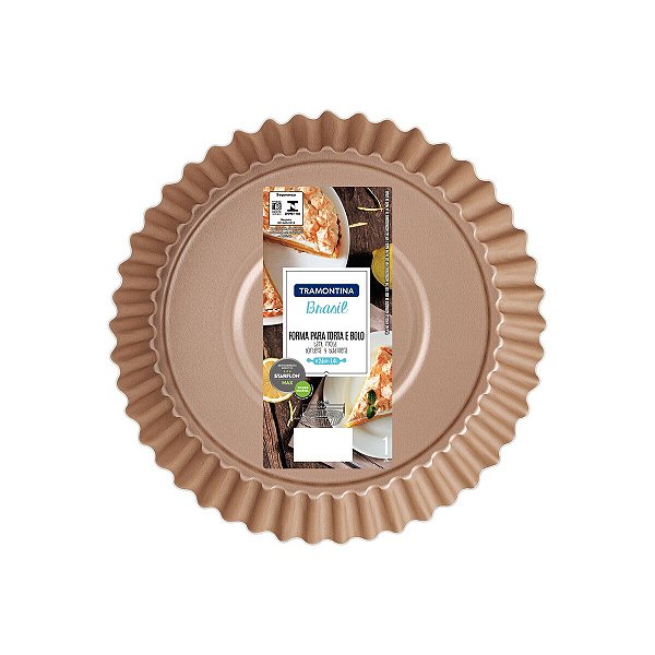 Forma Para Torta E Bolo Alumínio Teflon 1,6L Tramon 20056724