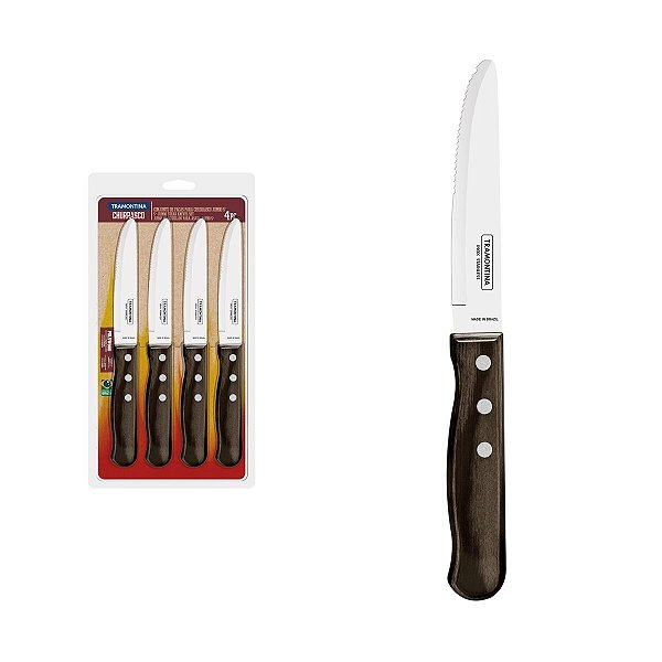 Conjunto Facas Churrasco Jumbo Inox Cabo Tramontina 21198917