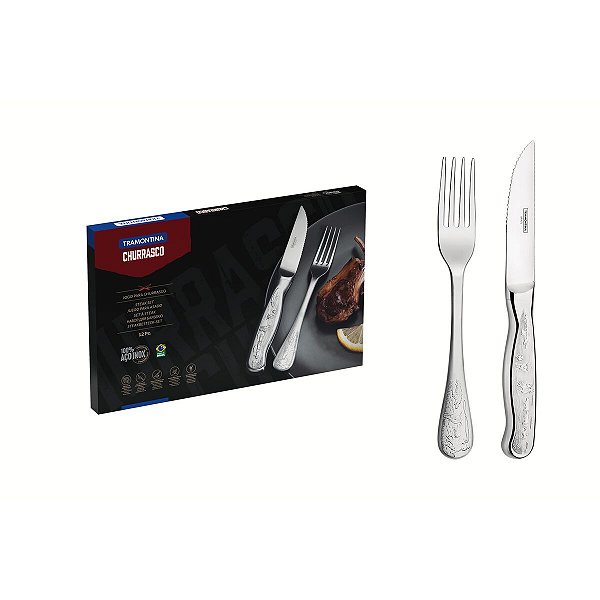 Jogo Facas Churrasco Facas Jumbo Serrilhado Tramont 66928637