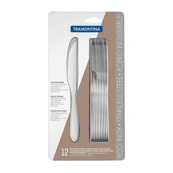 Conjunto Facas Churrasco Inox 12 Pç. Tramontina 66906186