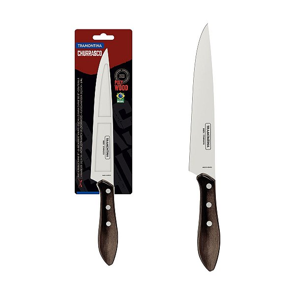 Faca Carne 8 Inox Cabo Castanho Polywood Tramontina 21190198