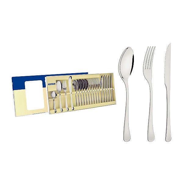 Faqueiro Inox Faca Churrasco 24 Pç. Tramontina 66945840