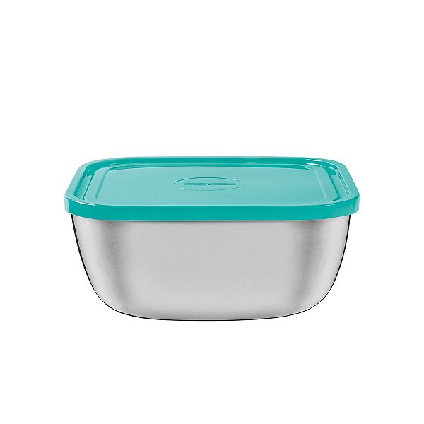 Pote Freezinox Quadrado Inox Verde 19Cm 2,4L Tramon 61221197