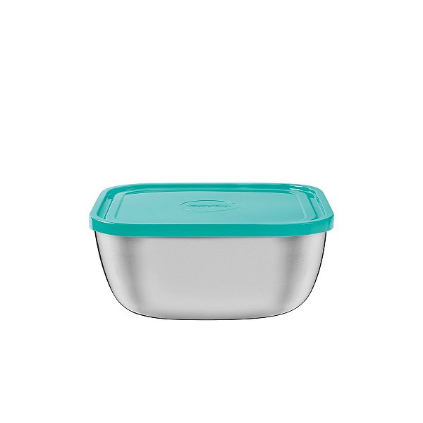 Pote Freezinox Quadrado Inox Verde 16Cm 1,5L Tramon 61221167
