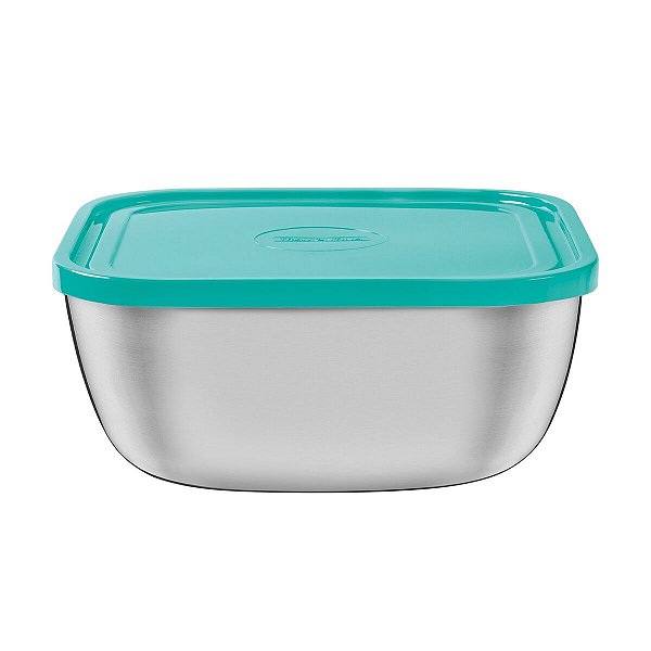 Pote Freezinox Quadrado Inox Verde 23Cm 4L Tramonti 61221237