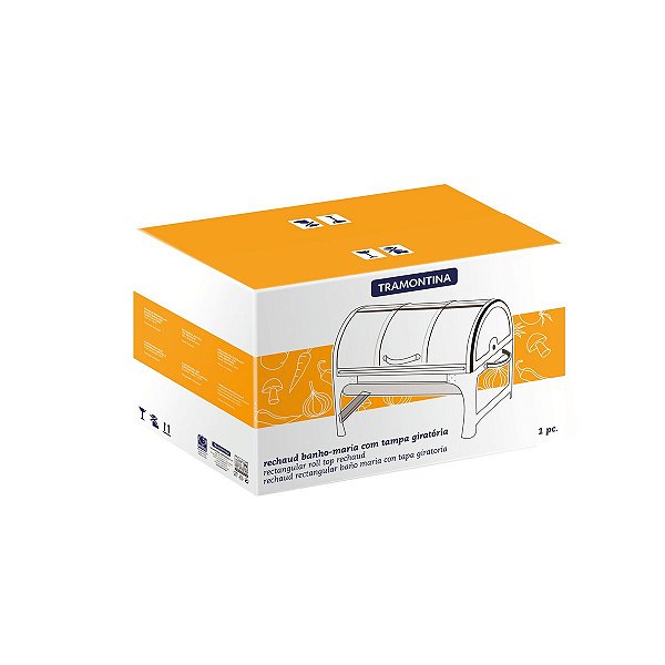 Rechaud Banho Maria Giratória Inox Fogareiro 9L Tra 61043010