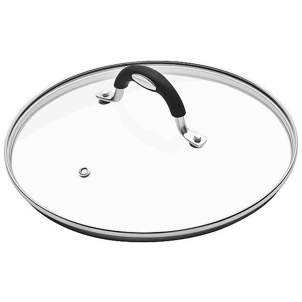 Tampa Vidro E Inox Alça Silicone 36Cm Tramontina 20849036