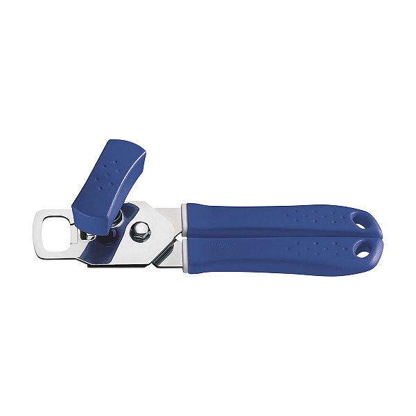 Abridor Latas Aço Inox Com Cabo Azul Tramontina 25605110