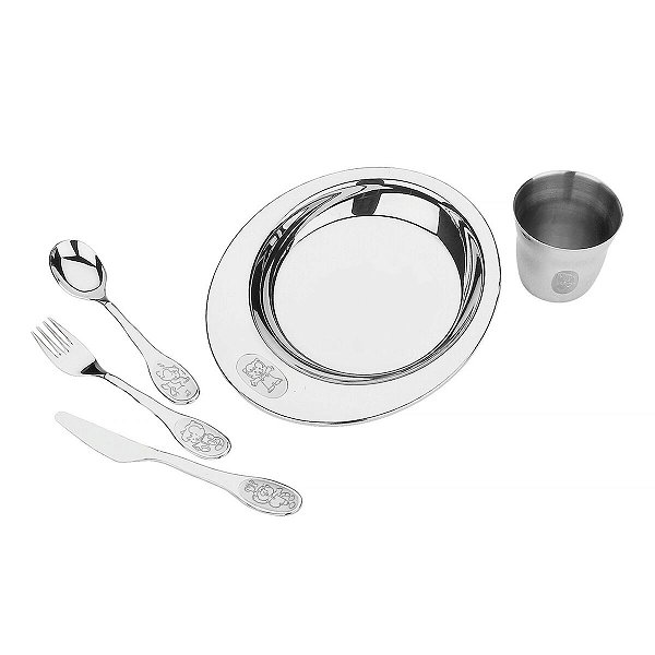 Kit Infantil P/ Refeição Inox 5 Peças Tramontina 64250940