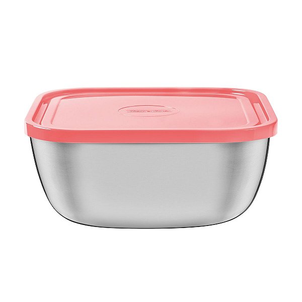 Pote Freezinox Quadrado Inox Salmão 23Cm 4L Tramont 61221235
