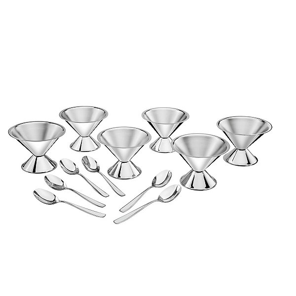 Kit Sobremesa Aço Inox 12 Pç. 160Ml Tramontina 64210720