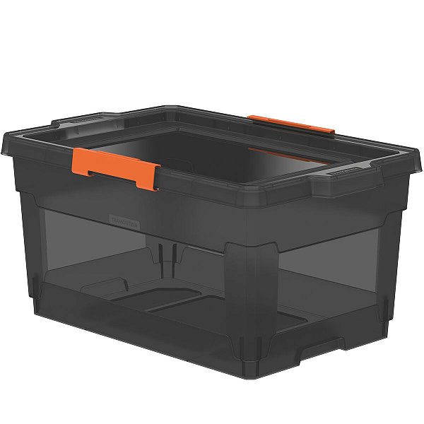 Caixa Organizadora Sem Rodas 60L Fumê Tramontina 92555012