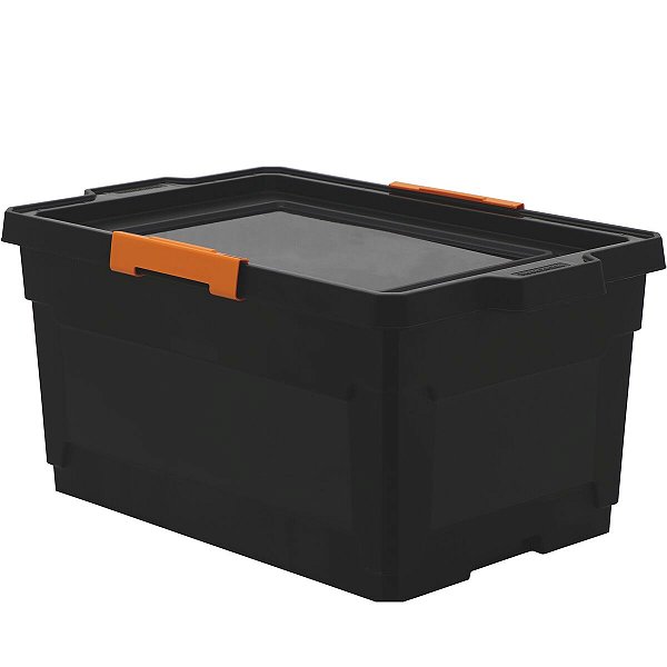 Caixa Organizadora Sem Rodas 60L Preta Tramontina 92555009