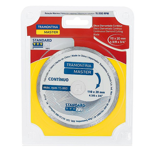 Disco Corte Diamantado Contínuo 4.3/8 Tramontina 42594504