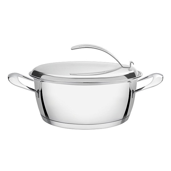 Caçarola Rasa Inox Fundo Triplo 22Cm 3,3L Tramontin 62363220