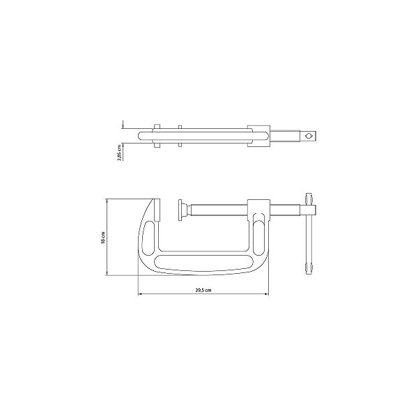 Grampo Tipo C Ferro Fundido 12'' Tramontina 43190012