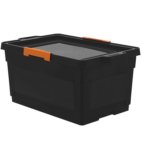 Caixa Organizadora Com Rodas 60L Preta Tramontina 92556009
