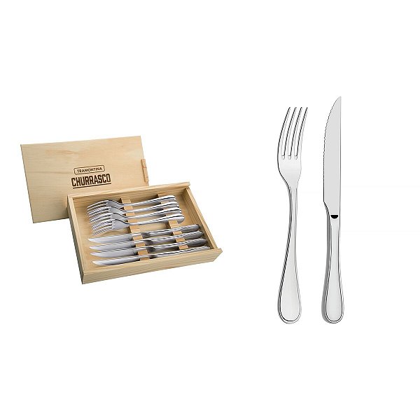 Jogo Talheres Churrasco Inox Alto Tramontina 66986614