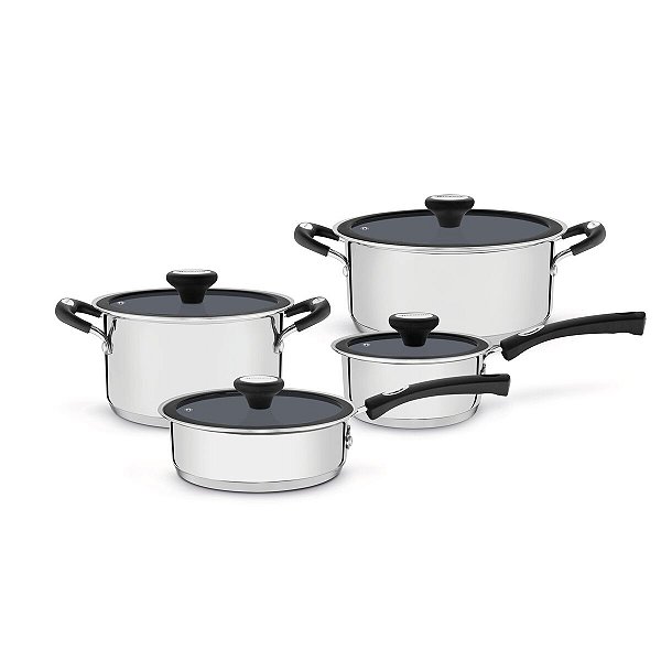 Jogo Panelas Inox Fundo Triplo Teflon Tramontina 65120026