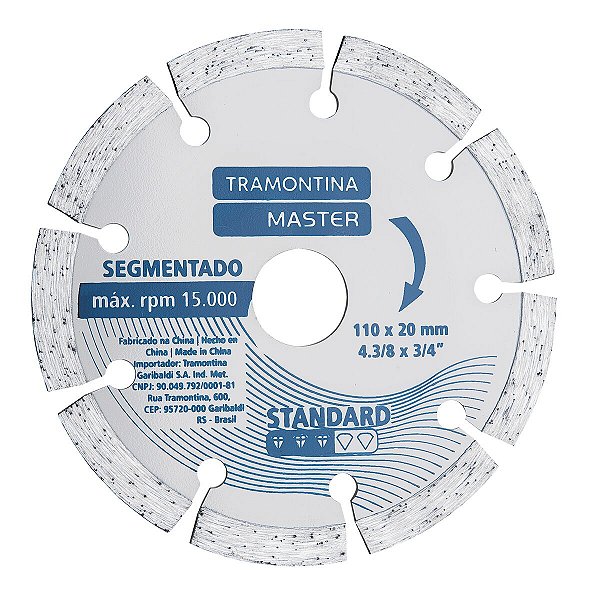 Disco Corte Diamantado Segmentado 4.3/8 Tramontin 42595504