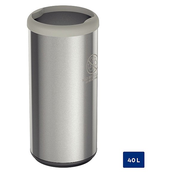 Lixeira Inox Cápsula Selecta 40L Polido Tramonti 94539226