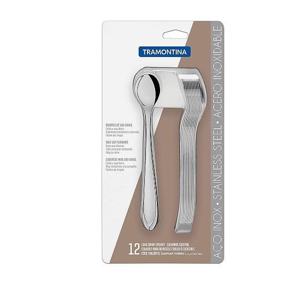 Conjunto Colheres Refresco Inox 12 Pç. Tramontina 66906206