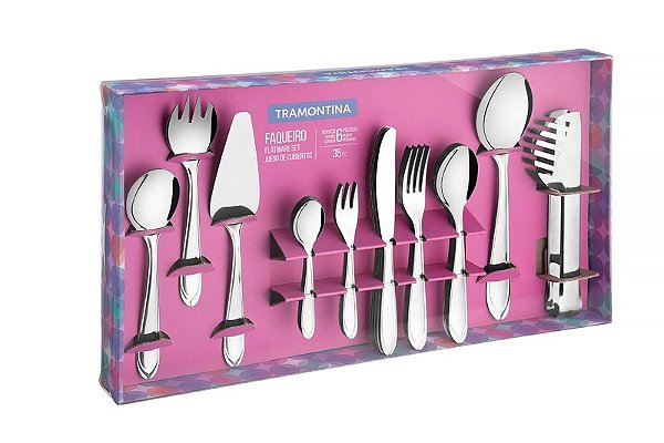 Faqueiro Inox Faca Churrasco 35 Pç. Tramontina 66906064