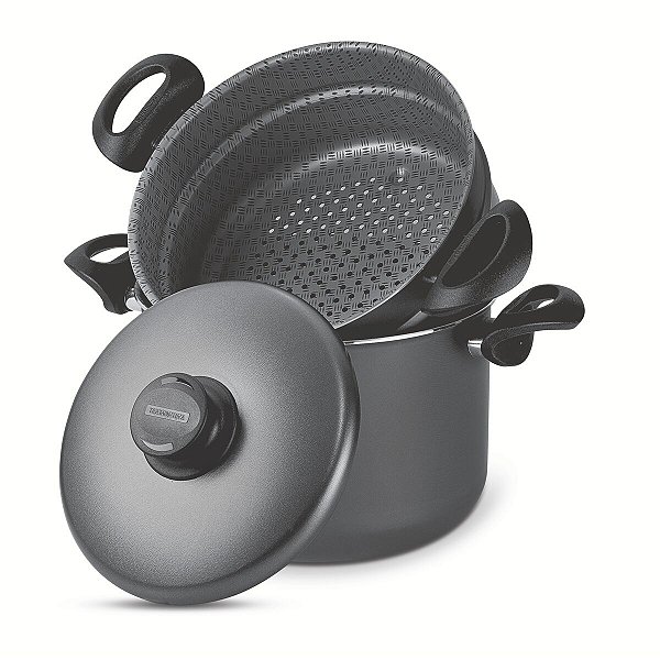 Cozi-Vapore Alumínio Teflon 22Cm Lar 6L Tramontina 20538622