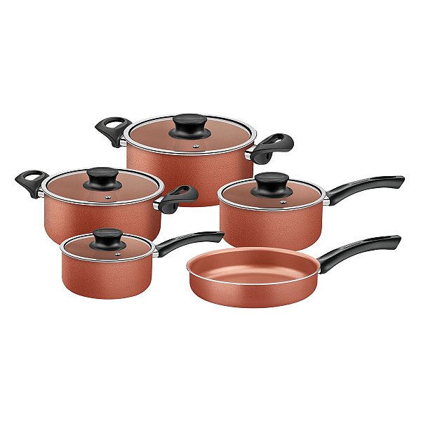 Jogo Panelas Alumínio Teflon 5 Tramontina 20598421