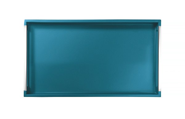 Bandeja Retangular Turquesa C/ Alça Tramontina 13019610