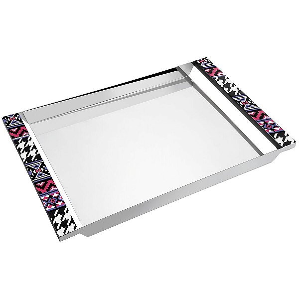 Bandeja Inox Madeira Bebidas 530 X 350Mm Tramontina 61780010