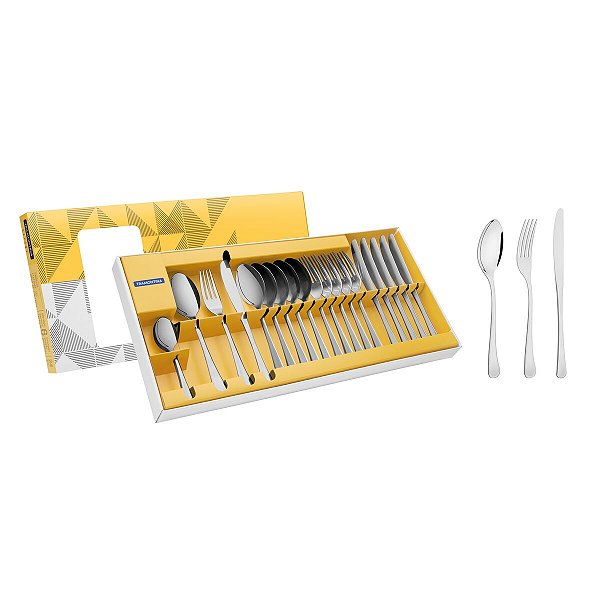 Faqueiro Aço Inox Com Faca Mesa 24 Pç. Tramontina 66945000