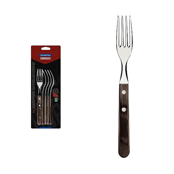 Conjunto Garfos Churrasco Inox Cabo Cast Tramontina 21110690