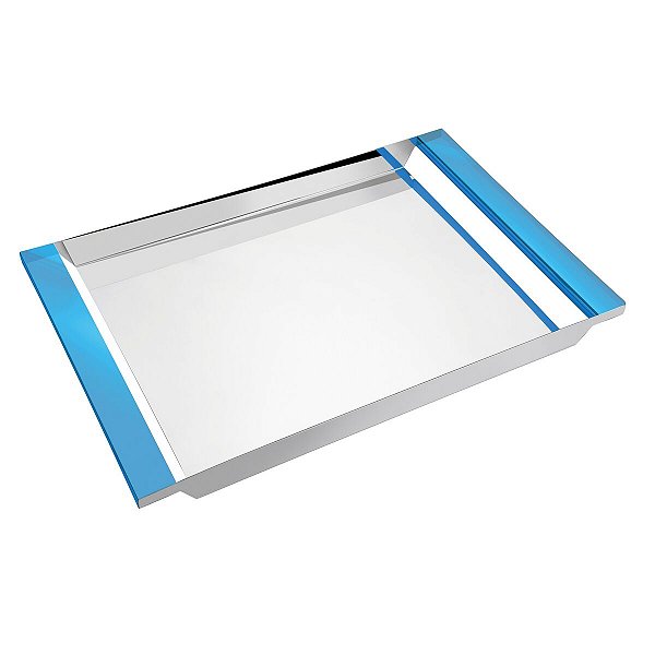 Bandeja Inox Alças Acrílico 530 X 350Mm Tramontina 61780030