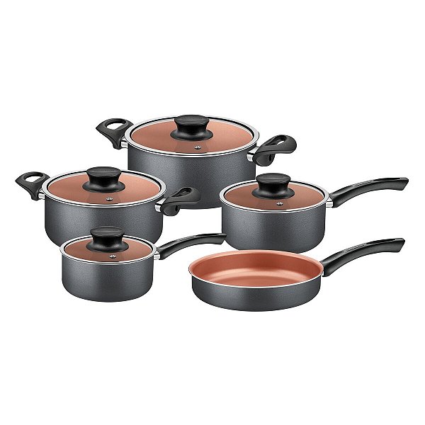 Jogo Panelas Alumínio Teflon 5 Tramontina 20598321