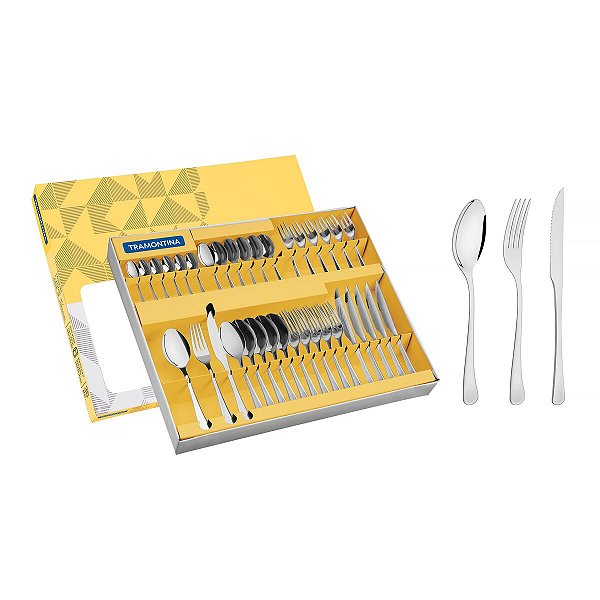 Faqueiro Inox Faca Churrasco 36 Pç. Tramontina 66945794