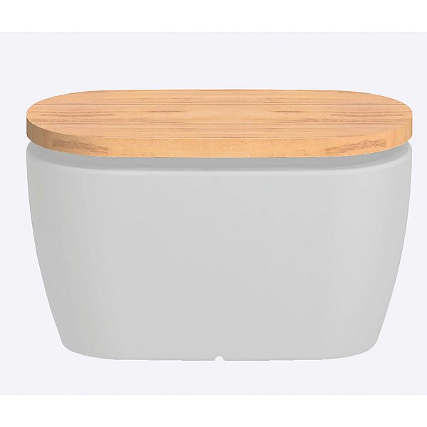 Banco Tina Branco Com Tampo Madeira Tramontina 92773010