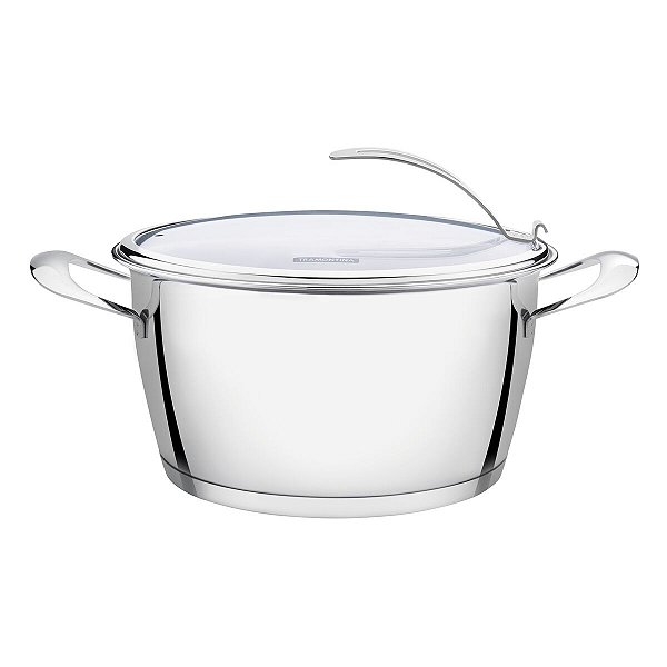 Caçarola Funda Inox Triplo Vidro 22Cm 4,2L Tramonti 62364224