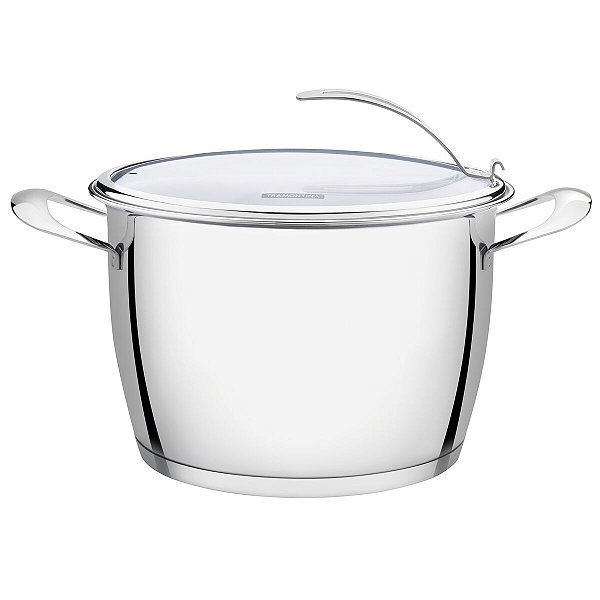 Panela Caldeirão Inox Tampa Vidro 24Cm 7,5L Tramont 62365244