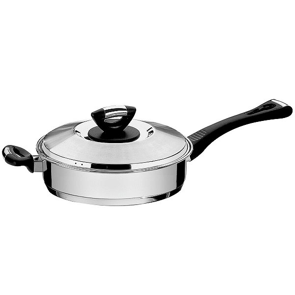 Frigideira Inox Triplo Tampa Alça D 4,8L 28cm 62720280