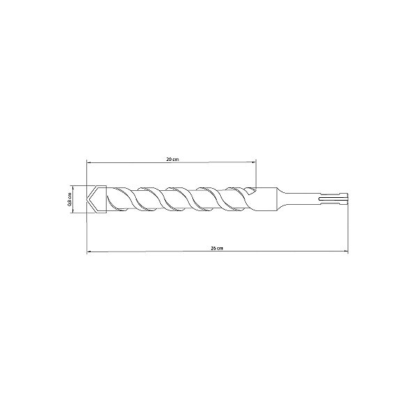 Broca Para Concreto Sds Plus 8X260 Mm Tramontina 43148116