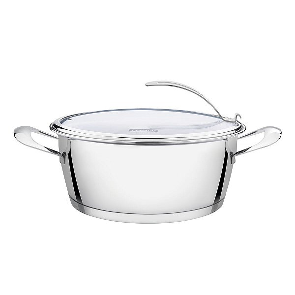 Caçarola Rasa Inox Triplo Vidro 22Cm 3,3L Tramontin 62363224