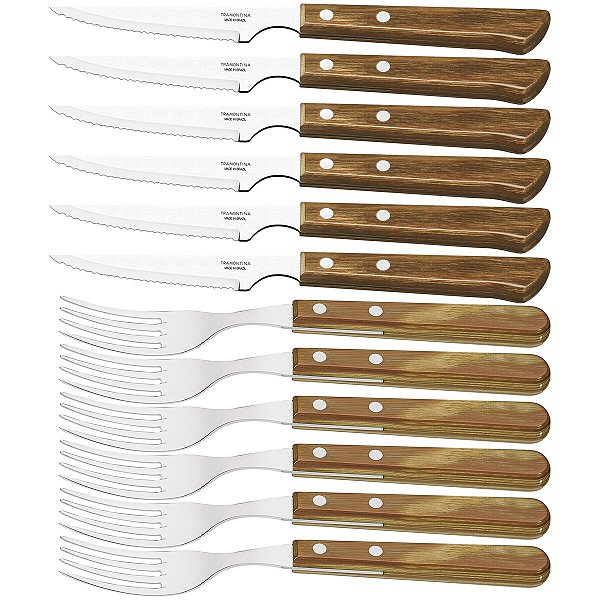 Garfo Faca Talher Churrasco Polywood Tramontina 21199409