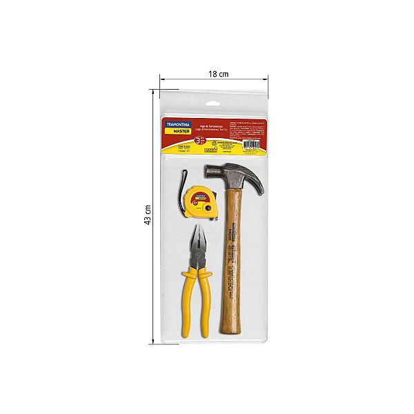 Kit Ferramentas 3 Pcs Tramontina 43409105