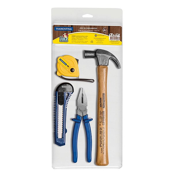 Kit Ferramentas 4 Pcs Tramontina 43409101