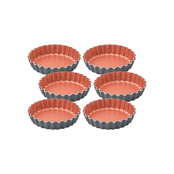 Jogo Mini Forma Alum 6Pc Bakery Cin Tramontina 27899061