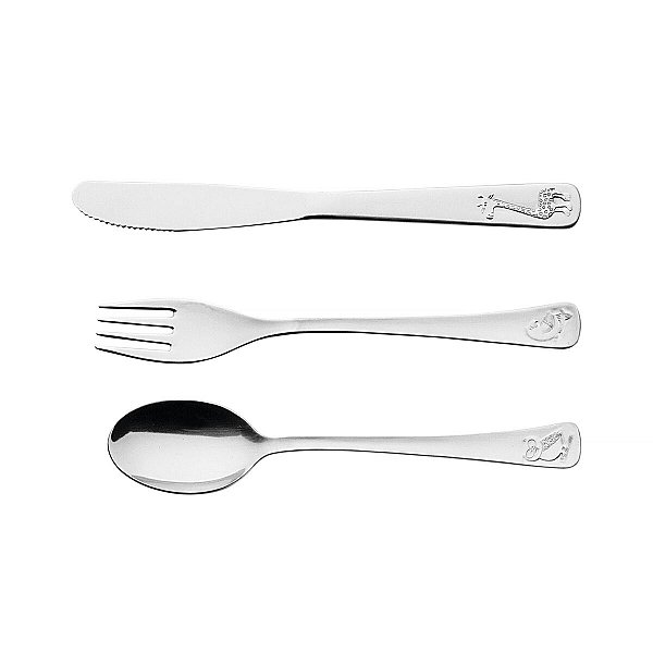Garfo Faca Colher Talher Infantil Tramontina 66970020