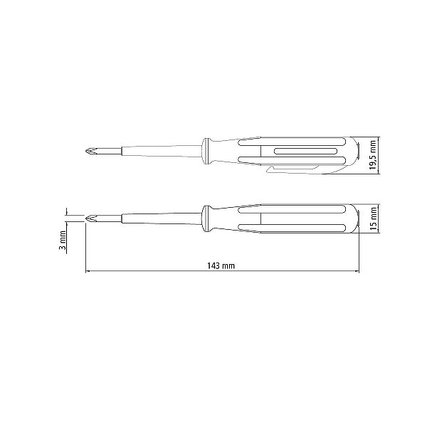 Chave Teste Philips Cruzada 1/8 X 3 Tramontina 41901110
