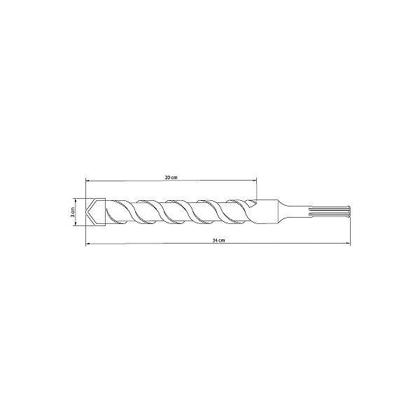 Broca Sds Max 30X200X340Mm 43149130