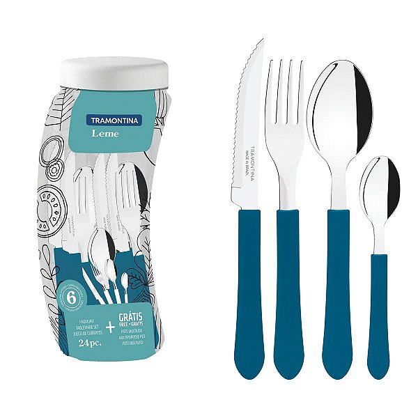 Faqueiro Tramontina Leme Lâminas Inox Tramontina 23198931